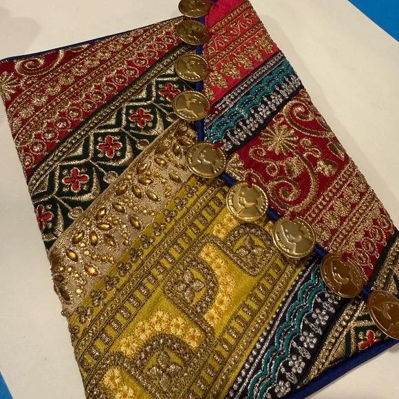 India Boutique Multicolor Embroidered Clutch $25 each - Picture 11 of 16